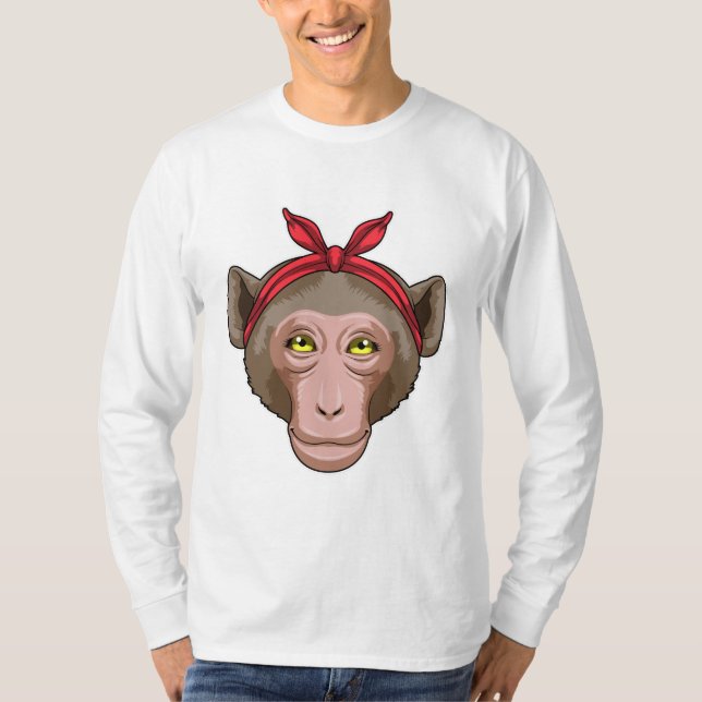 Monkey med Bandana T Shirt (Framsida)