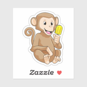 Monkey med cirkel klistermärken