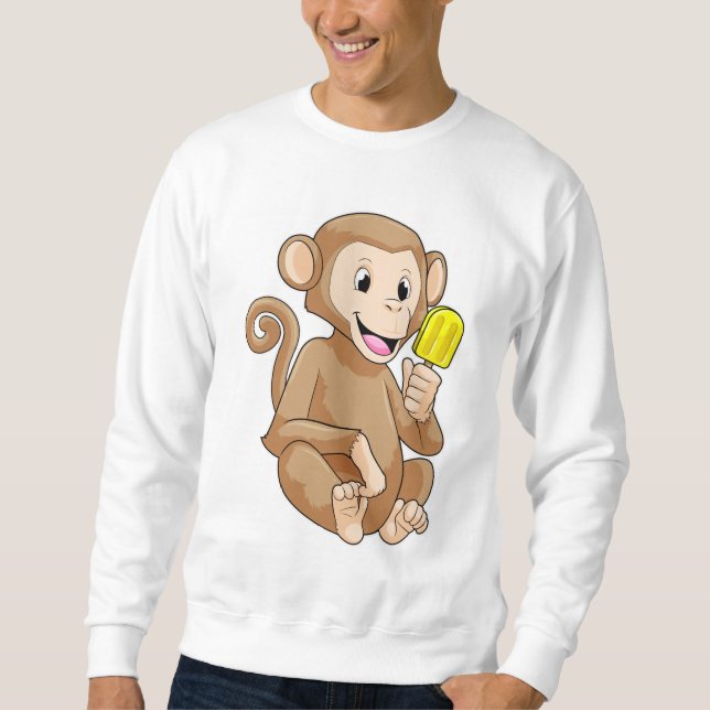 Monkey med cirkel lång ärmad tröja (Framsida)