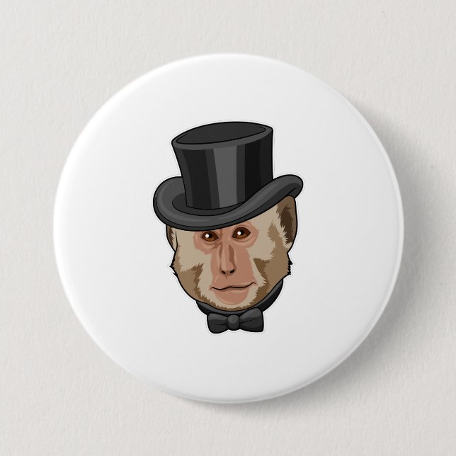 Monkey med Cylinder Knapp (Framsida)