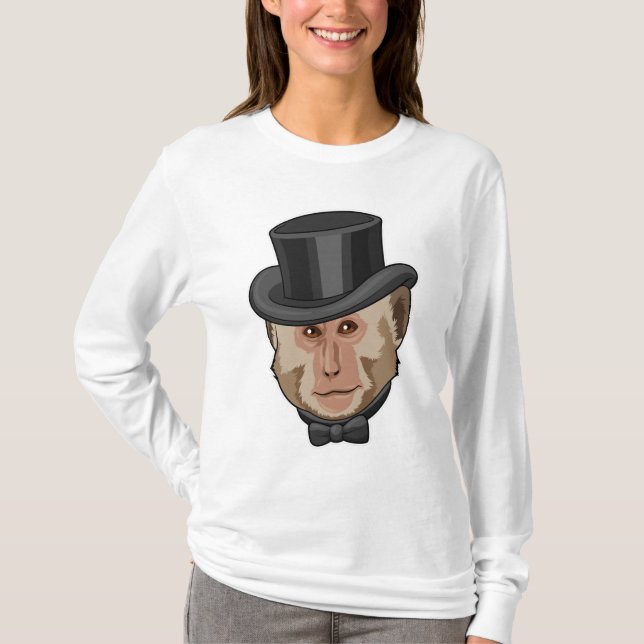 Monkey med Cylinder T Shirt (Framsida)