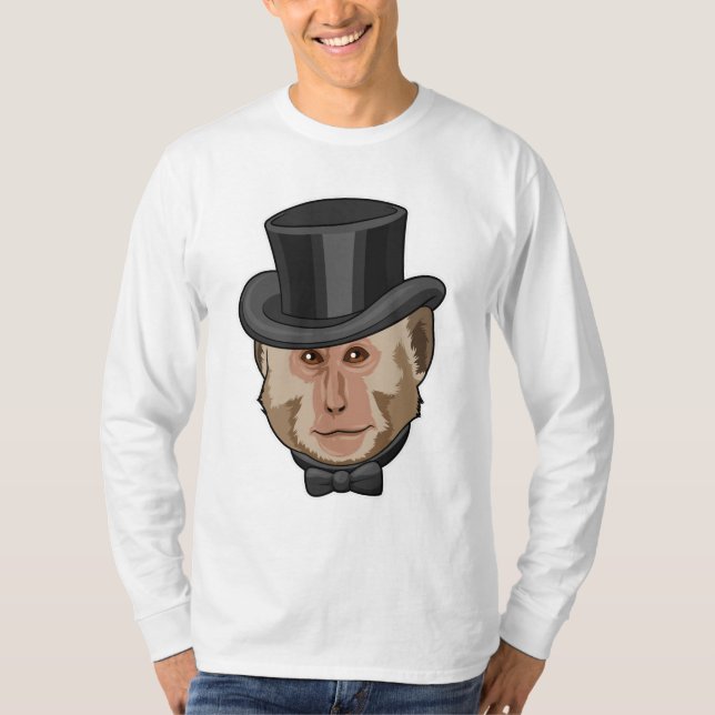 Monkey med Cylinder T Shirt (Framsida)