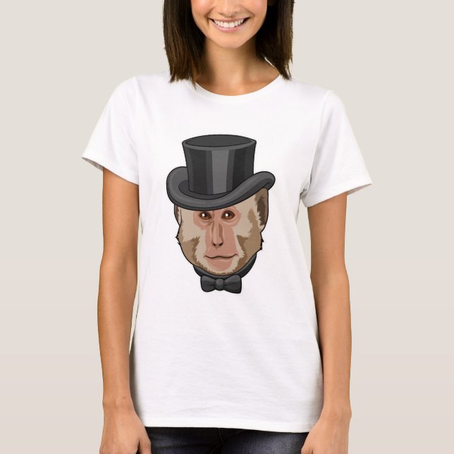 Monkey med Cylinder T Shirt (Framsida)
