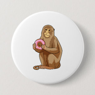 Monkey med Donut Knapp