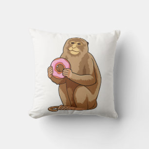 Monkey med Donut Kudde