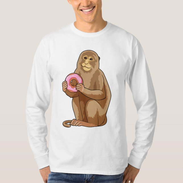 Monkey med Donut T Shirt (Framsida)