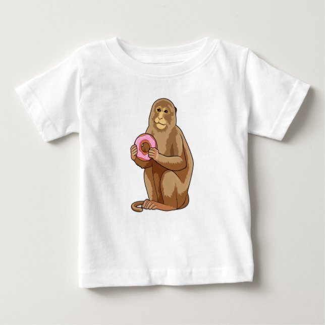 Monkey med Donut T Shirt (Framsida)