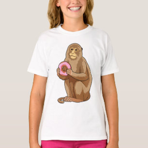 Monkey med Donut T Shirt