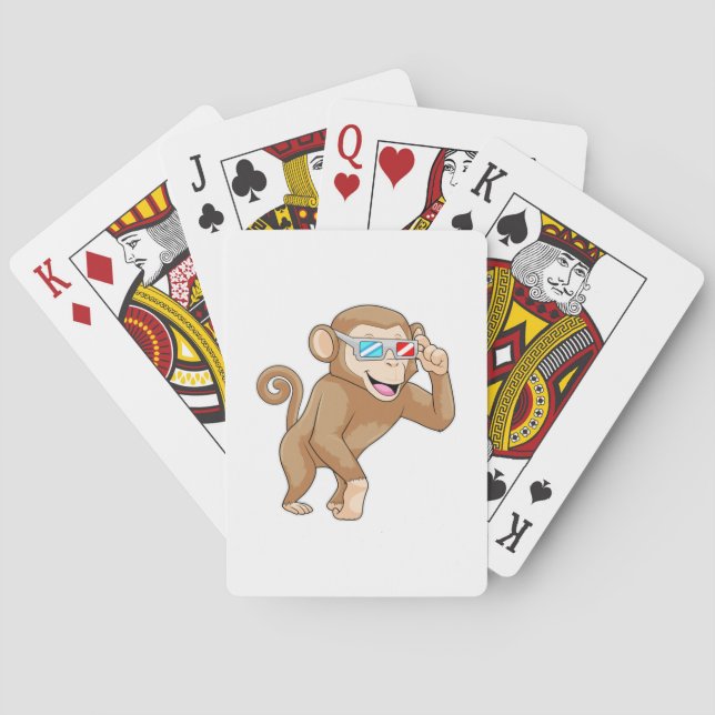 Monkey med glasögon casinokort (Baksidan)