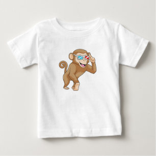 Monkey med glasögon t shirt