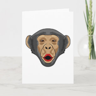 Monkey med Kiss mouth Kort