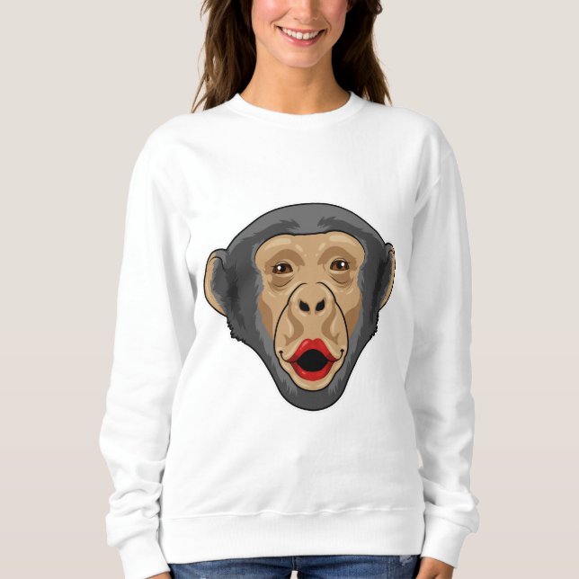 Monkey med Kiss mouth T Shirt (Framsida)