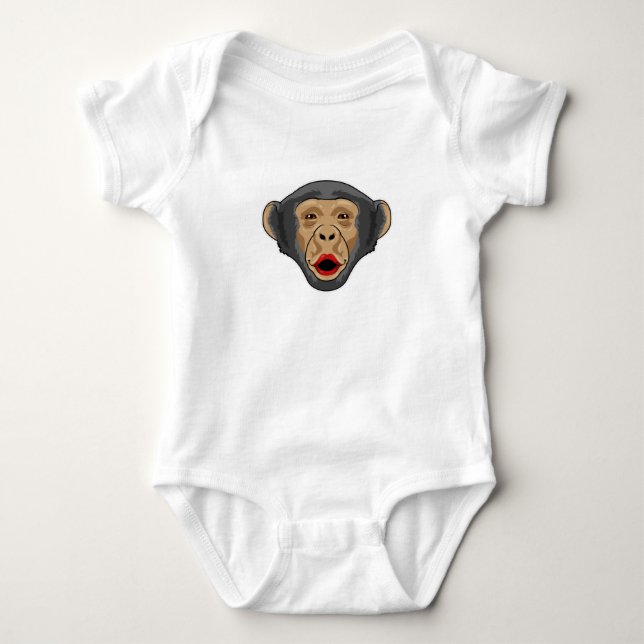 Monkey med Kiss mouth T Shirt (Framsida)