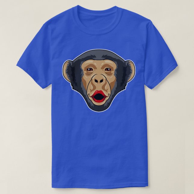 Monkey med Kiss mouth T Shirt (Design framsida)