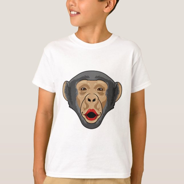 Monkey med Kiss mouth T Shirt (Framsida)