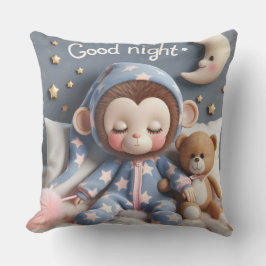 Monkey med Nalle, Natasha Us-samling Kudde