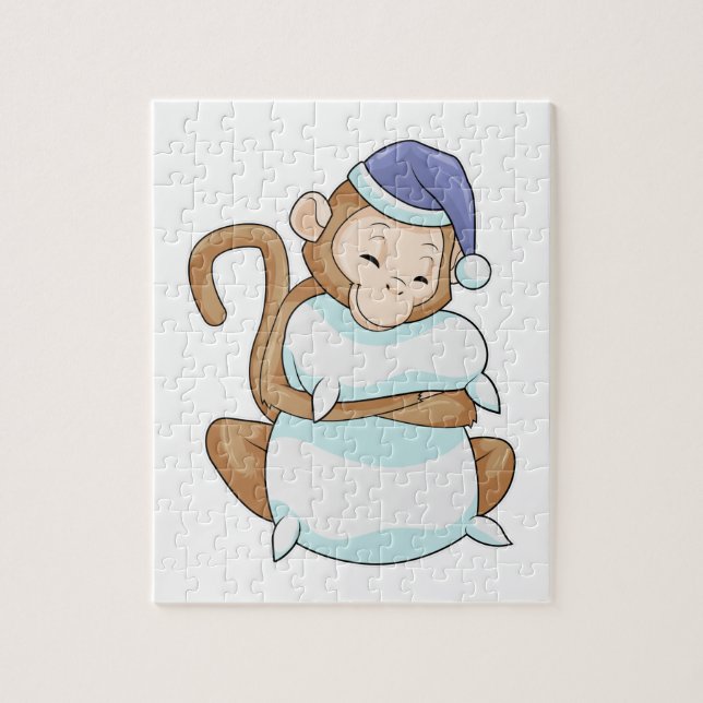 Monkey med pålägg och blyhuvud pussel (Vertikal)