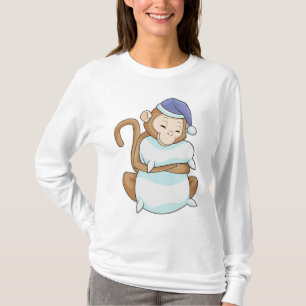 Monkey med pålägg och blyhuvud t shirt