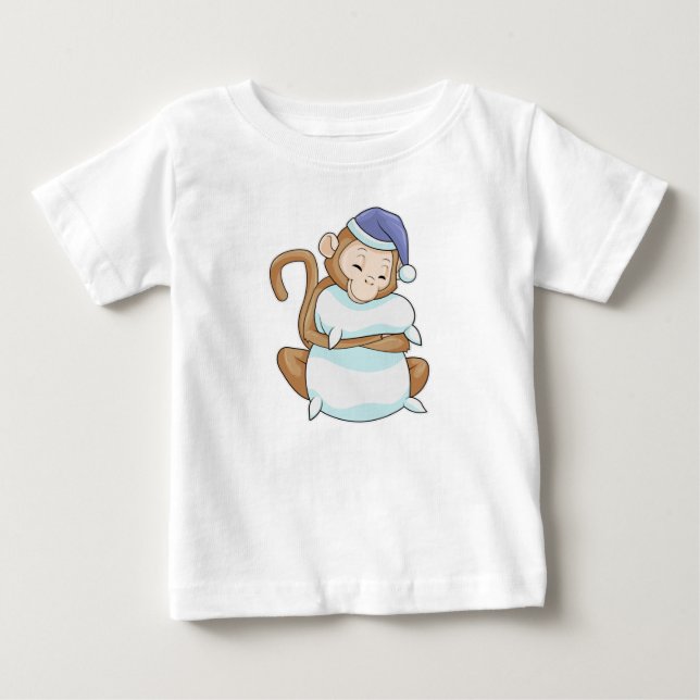 Monkey med pålägg och blyhuvud t shirt (Framsida)