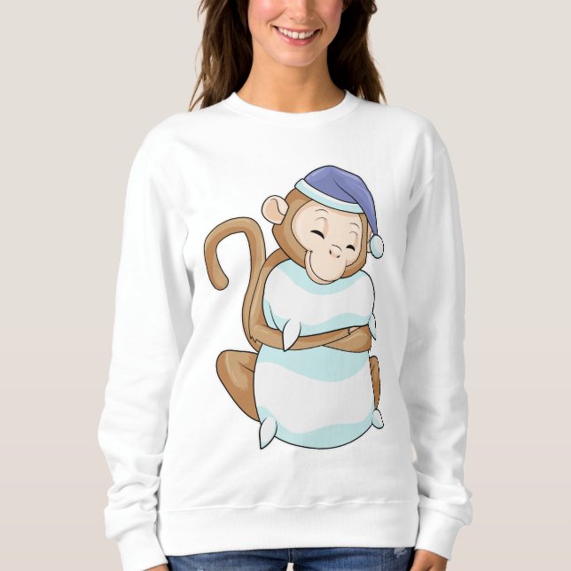 Monkey med pålägg och blyhuvud t shirt (Framsida)