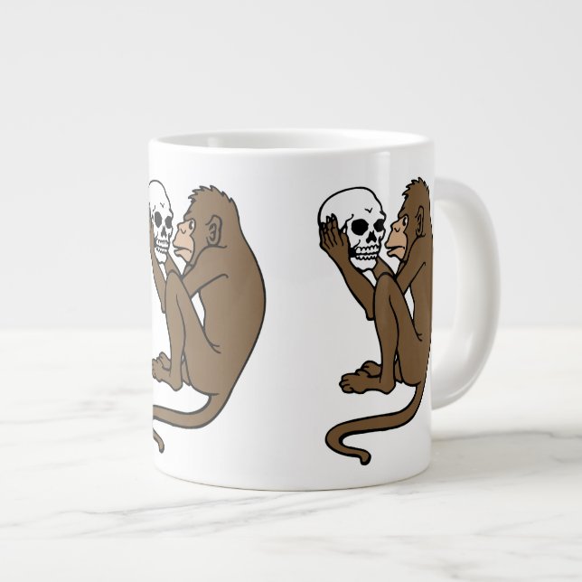 Monkey med skal jumbo mugg (Framsida höger)