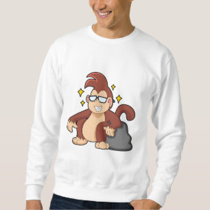 Monkey med solglasögon lång ärmad tröja