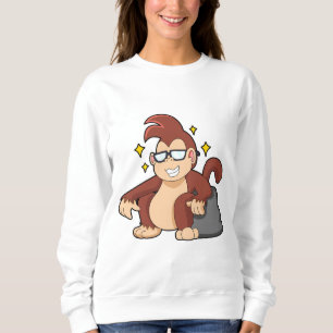 Monkey med solglasögon t shirt