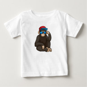 Monkey med solglasögon t shirt