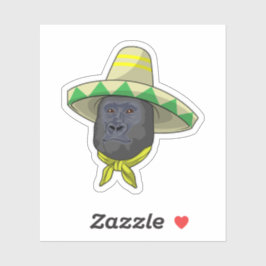 Monkey med straw hat klistermärken