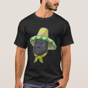 Monkey med straw hat t shirt