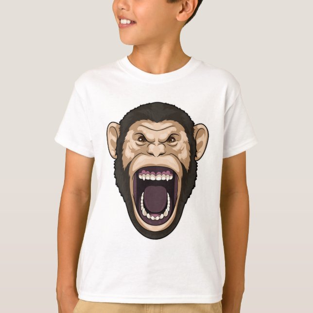 Monkey med svarta hårar t shirt (Framsida)