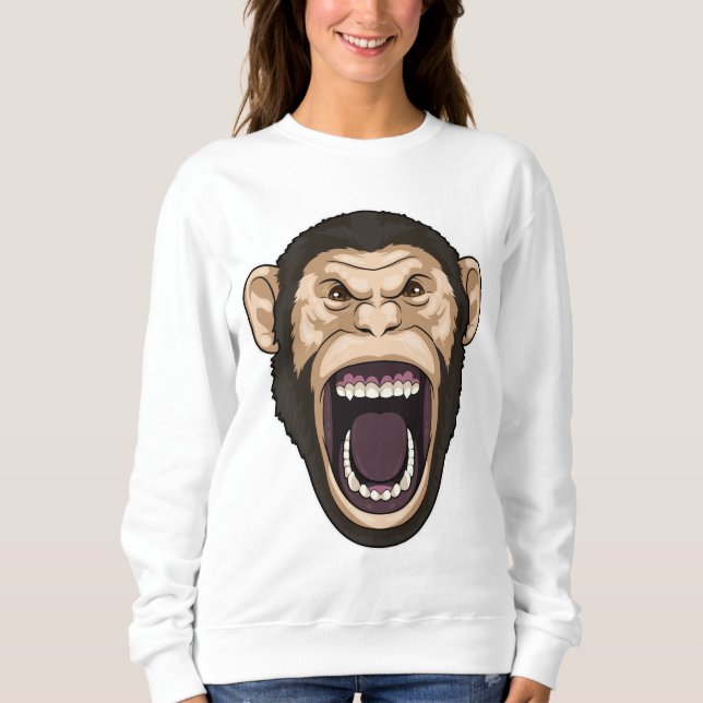 Monkey med svarta hårar t shirt (Framsida)