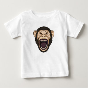 Monkey med svarta hårar t shirt