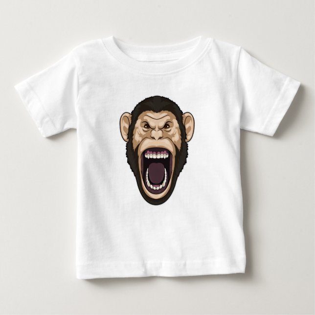 Monkey med svarta hårar t shirt (Framsida)