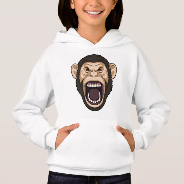 Monkey med svarta hårar t shirt (Framsida)