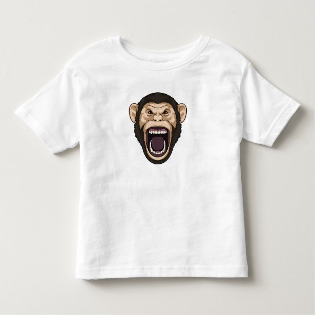 Monkey med svarta hårar t shirt (Framsida)