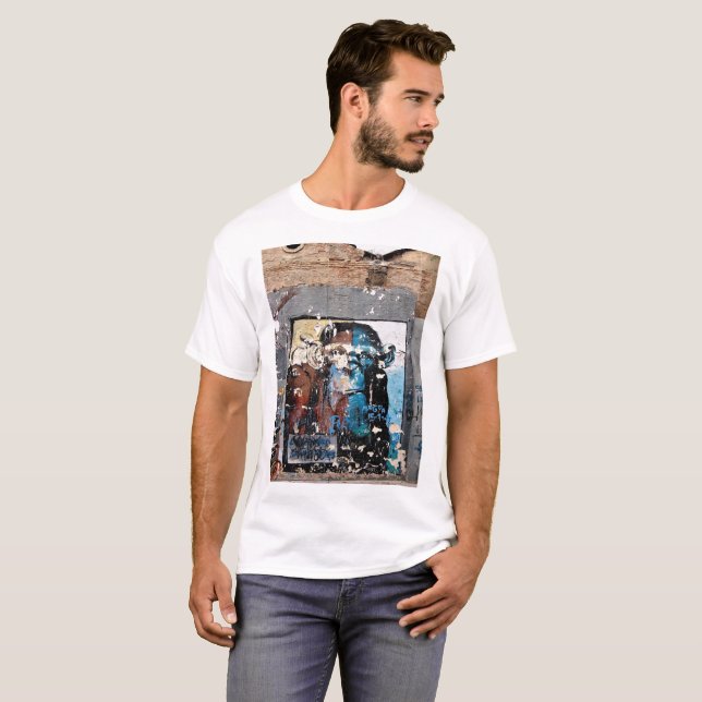 Monkey Men's Basic T-Shirt, Vit T Shirt (Hel framsida)
