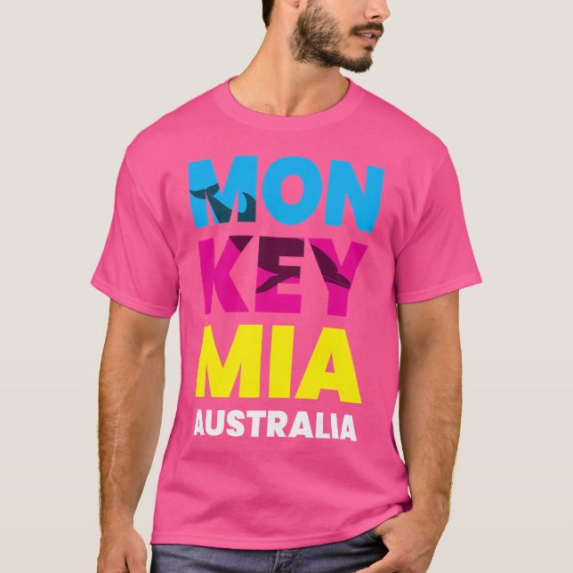 Monkey Mia Australian Väster Australian Dolphin Be T Shirt (Framsida)