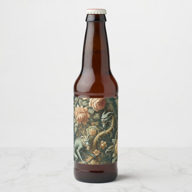 Monkey Minion MisChief - Gothic Baroque Ölflaska Etikett (Framsida)