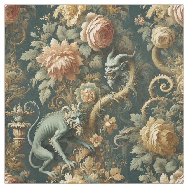 Monkey Minion MisChief - Gothic Påstående Tile Tyg (Provkarta)