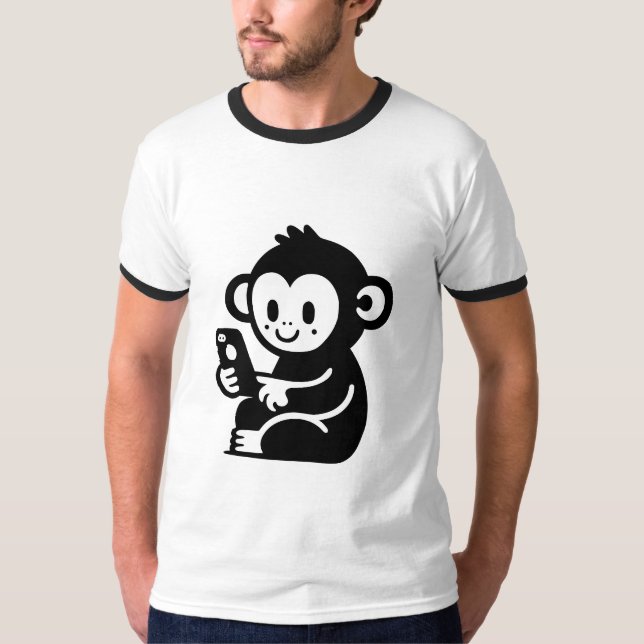 Monkey Mobil T Shirt (Framsida)
