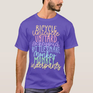 Monkey Monkey Underbyxor Rainbow Fläkt Quote Black T Shirt