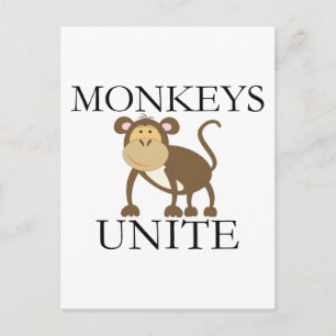 Monkey "Monkey Unite" - ett roligt år Helg Vykort