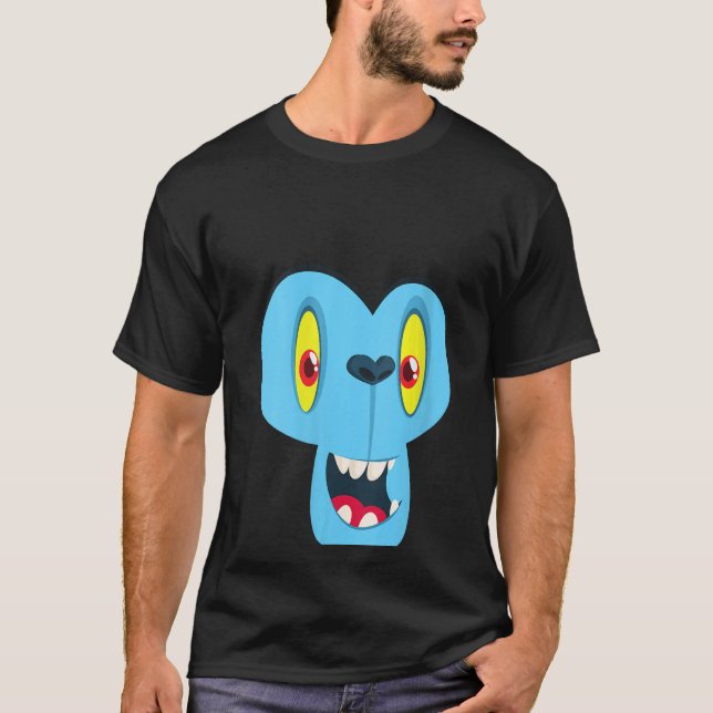 Monkey Monster Ansikte Manar Women's Costume Hallo T Shirt (Framsida)