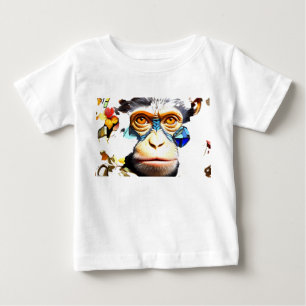 Monkey Mosaic Stached Glass T-shirt Design