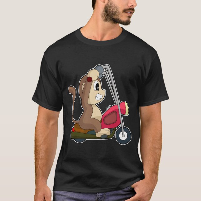 Monkey Motorcycle T Shirt (Framsida)