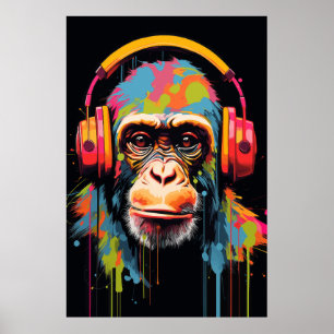 Monkey Music Art Monkey Art Monkey Art Gallery Art Poster