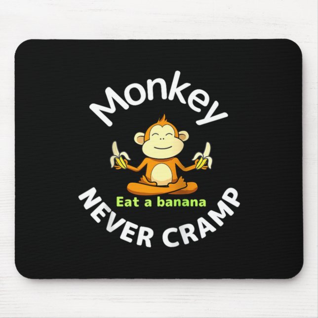 Monkey Never Cramp Eat A Banana Raglan Baseball Te Musmatta (Framsidan)