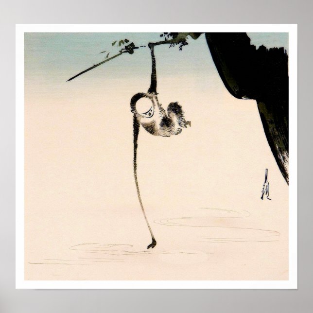 Monkey och reflektionen kring Måne Poster (Framsidan)