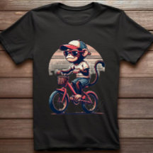 Monkey på Bicycle T-shirt